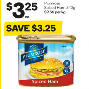 Woolworths Plumrose Spiced Ham 340g offer
