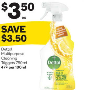 Woolworths Dettol Multipurpose Cleaning Triggers 750ml offer