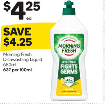Woolworths Morning Fresh Dishwashing Liquid 680ml offer