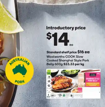 Woolworths Cooked SHANGHAI STYLE FORK BELLY offer