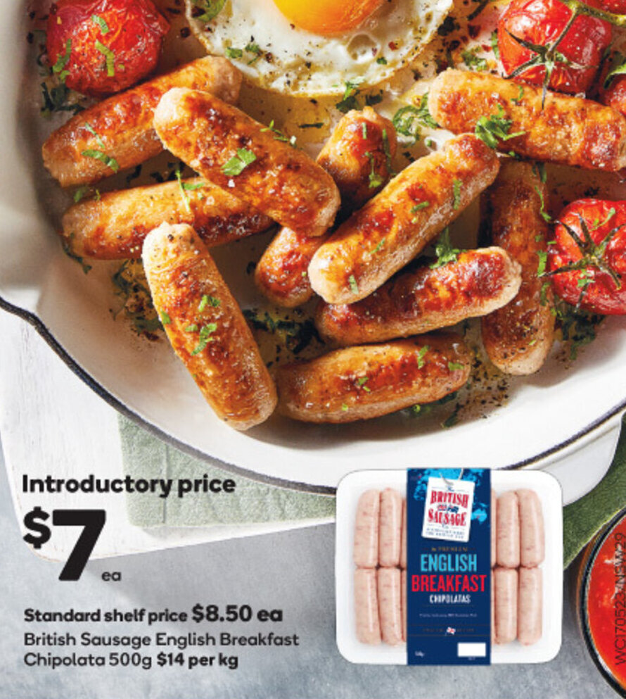 BRITISH CLAR SAUSAGE ENGLISH BREAKFAST offer at Woolworths