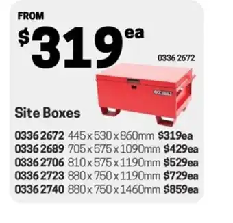 Blackwoods Site Boxes offer