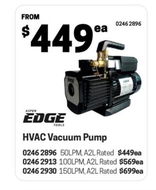 HVAC Vacuum Pump offer at Blackwoods