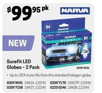 Surefit LED Globes - 2 Pack