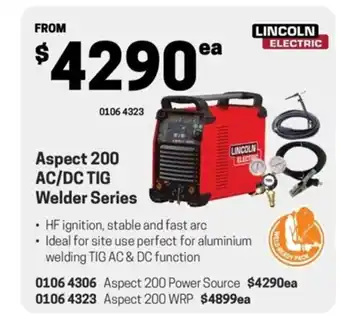 Blackwoods Aspect 200 AC/DC TIG Welder Series offer