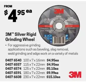 Blackwoods 3M™ Silver Rigid Grinding Wheel offer