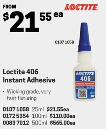 Loctite 406 Instant Adhesive