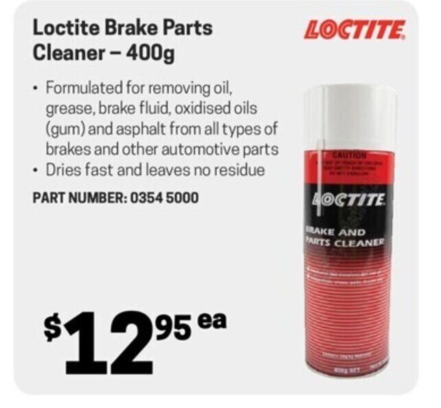 Loctite Brake Parts Cleaner 400g offer at Blackwoods