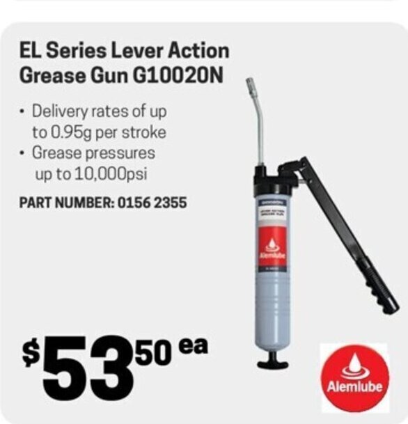 EL Series Lever Action Grease Gun G10020N offer at Blackwoods