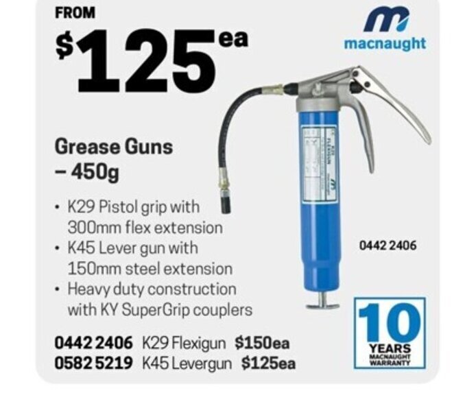 Grease Guns 450g offer at Blackwoods
