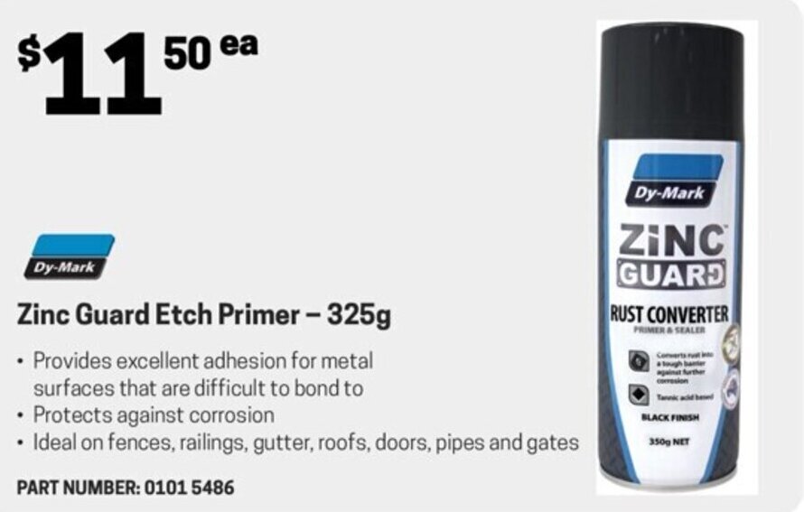 Zinc Guard Etch Primer 325g offer at Blackwoods
