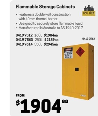 Blackwoods Flammable Storage Cabinets offer