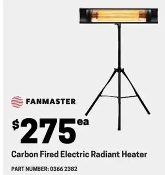 Carbon Fired Electric Radiant Heater PART NUMBER: 0366 2382