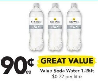 Drakes Value Soda Water 1.25lt offer