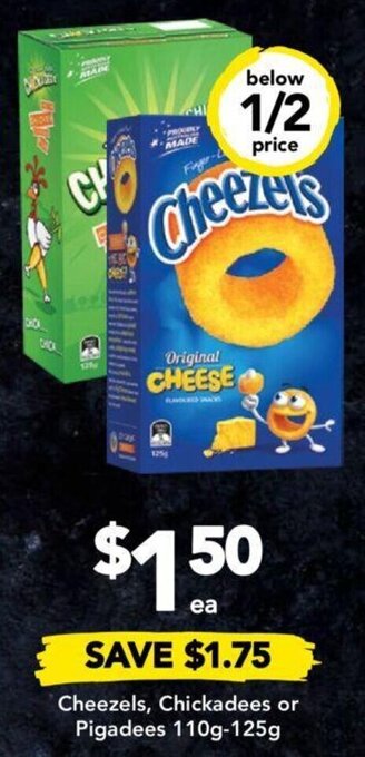 Drakes Cheezels, Chickadees or Pigadees 110g-125g offer