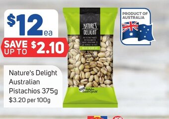 Foodland Nature's Delight Australian Pistachios 375g offer