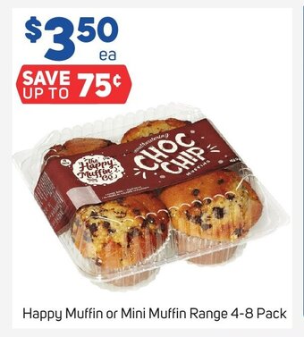 Foodland Happy Muffin or Mini Muffin Range 4-8 Pack offer
