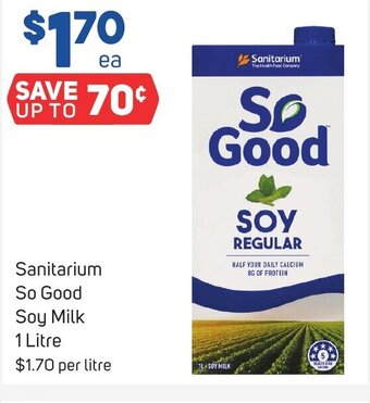 Foodland Sanitarium So Good Soy Milk 1 Litre offer