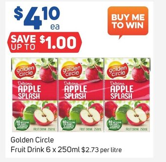 Foodland Golden Circle Fruit Drink 6 x 250ml offer
