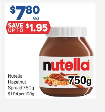 Nutella Hazelnut Spread 750g