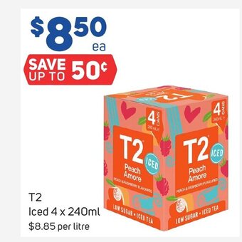 T2 Iced 4 x 240ml