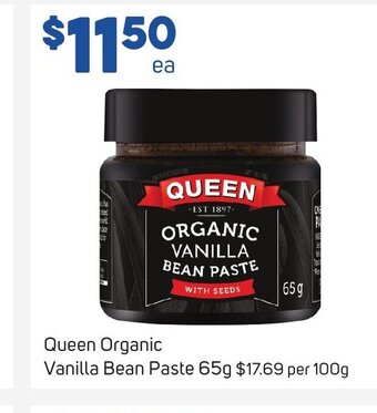 Foodland Queen Organic Vanilla Bean Paste 65g offer