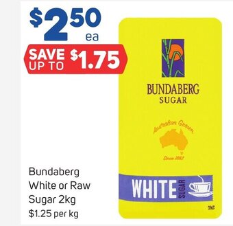 Foodland Bundaberg White or Raw Sugar 2kg offer