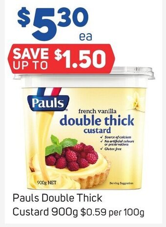 Foodland Pauls Double Thick Custard 900g offer