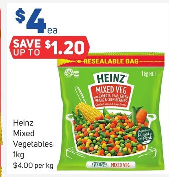 Foodland Heinz Mixed Vegetables 1kg offer