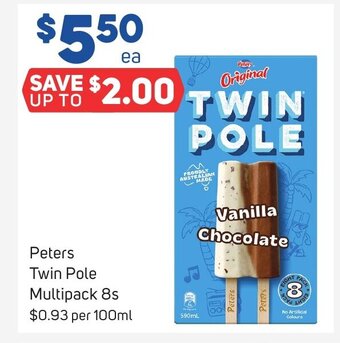 Foodland Peters Twin Pole Multipack 8s offer