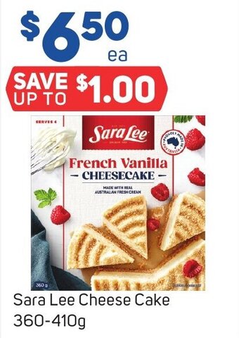 Foodland Sara Lee Cheese Cake 360-410g offer