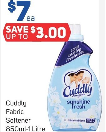 Foodland Cuddly Fabric Softener 850ml-1 Litre offer