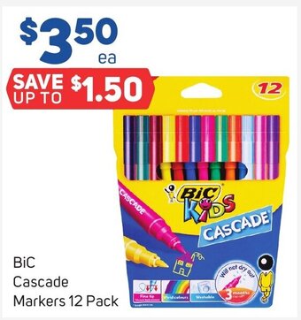 Foodland BIC Cascade Markers 12 Pack offer