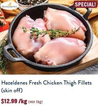 Hazeldenes Fresh Chicken Thigh Fillets (skin off)