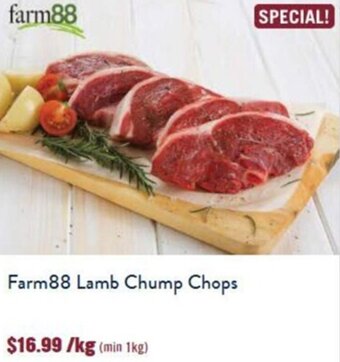 Tasman Butchers Farm88 Lamb Chump Chops offer