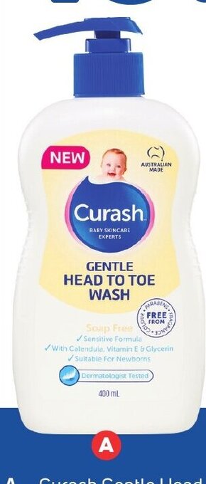Foodland Curash Gentle Head to Toe Wash or Shampoo & Conditioner 400ml offer