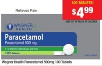 My Chemist Wagner Health Paracetamol 500mg 100 Tablets offer