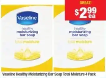 My Chemist Vaseline Healthy Moisturizing Bar Soap Total Moisture 4 Pack offer