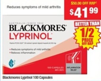 My Chemist Blackmores Lyprinol 100 Capsules offer