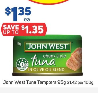 Foodland John West Tuna Tempters 95g offer