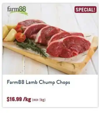 Tasman Butchers Farm88 Lamb Chump Chops offer