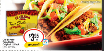 IGA Old El Paso Taco Shells Original 12 Pack offer