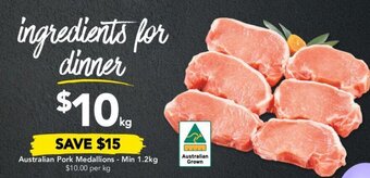 Drakes Australian Pork Medallions - Min 1.2kg offer