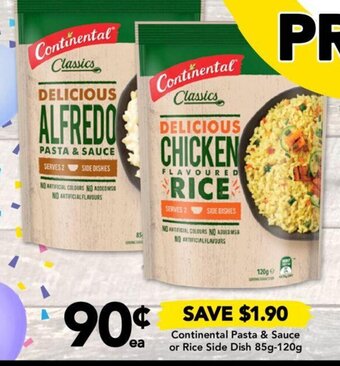 Drakes Continental Pasta & Sauce or Rice Side Dish 85g-120g offer