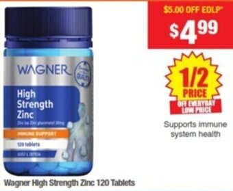 My Chemist Wagner High Strength Zinc 120 Tablets offer