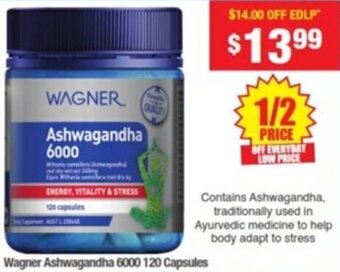 My Chemist Wagner Ashwagandha 6000 120 Capsules offer