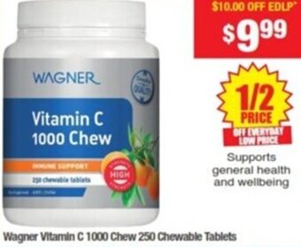 My Chemist Wagner Vitamin C 1000 Chew 250 Chewable Tablets offer