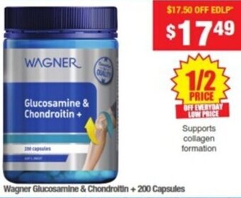 My Chemist Wagner Glucosamine & Chondroitin +200 Capsules offer