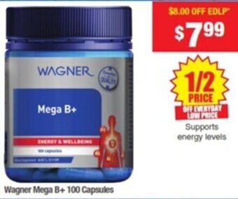 My Chemist Wagner Mega B+ 100 Capsules offer