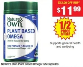 My Chemist Nature's Own Plant Based Omega 125 Capsules offer